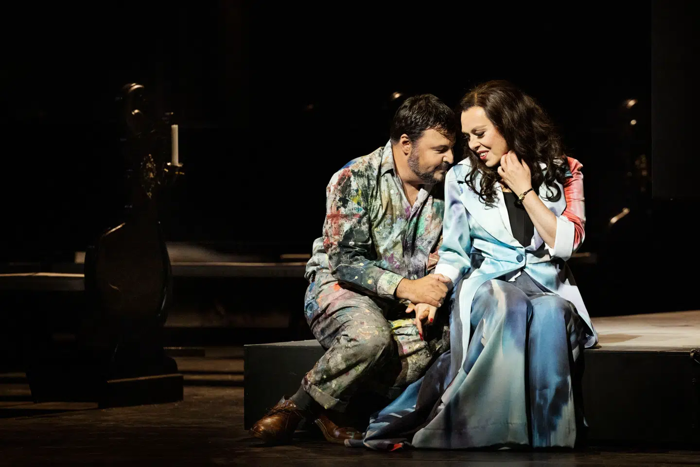 Udfordret kærlighed: Mario Cavaradossi (Matteo Lippi) og Floria Tosca (Francesca Tiburzi).