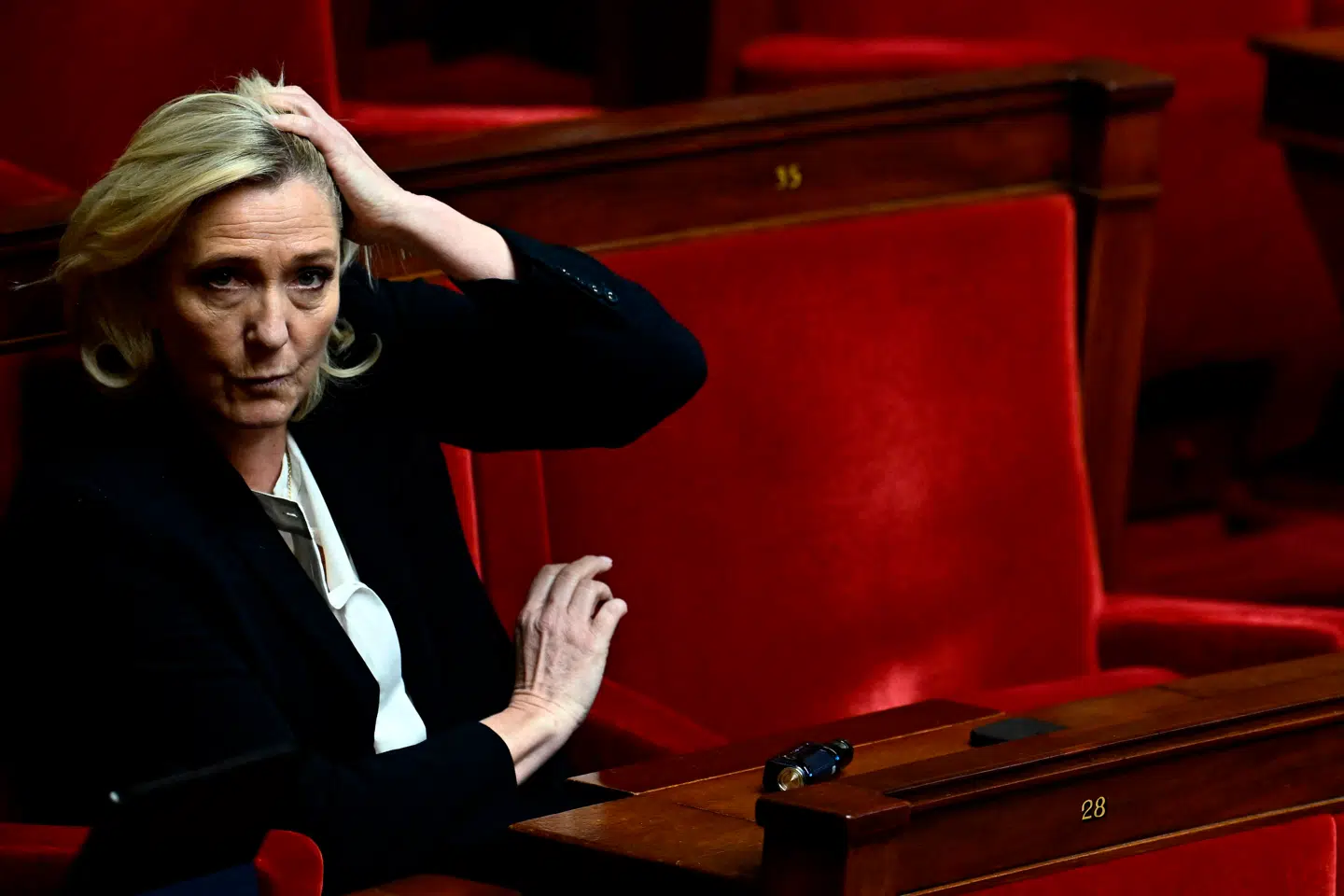 Rassemblement Nationals leder, Marine Le Pen, er parat til at vælte Frankrigs nuværende regering. Foto: Julien De Rosa/AFP/Ritzau Scanpix