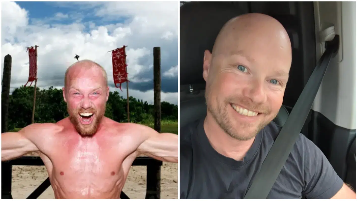 Hugo, da han vandt 'Robinson' i 2011 (tv) og Hugo anno 2025.