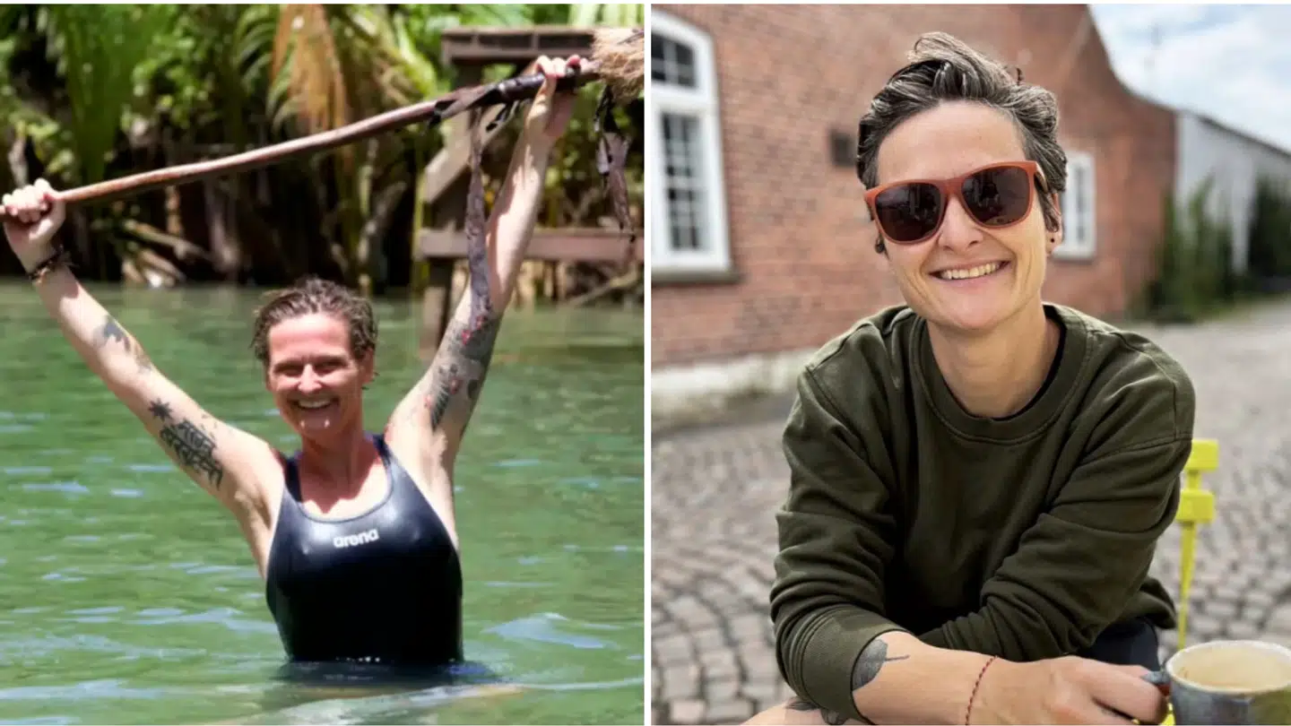 Marlene da hun vandt 'Robinson' i 2017 (tv) og Malene anno 2025.