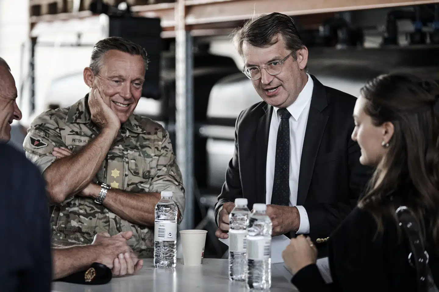 Hærchef generalmajor Peter Boysen og forsvarsminister Troels Lund Poulsen (V) tidligere i august. (Arkivfoto).