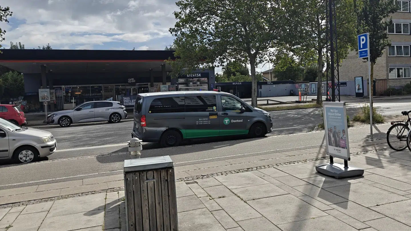 Her kan man se parkeringszonen samt p-skiltet.