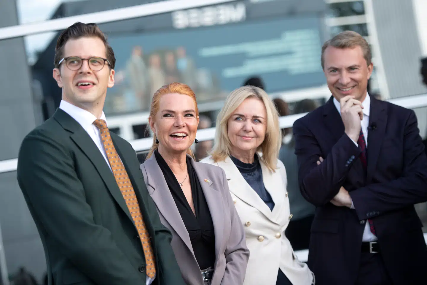 Inger Støjberg (DD), Alex Vanopslagh (LA), Mona Juul (K) og Morten Messerschmidt (DF) havde hver deres dagsorden med til det borgerlige konvent i Fredericia.