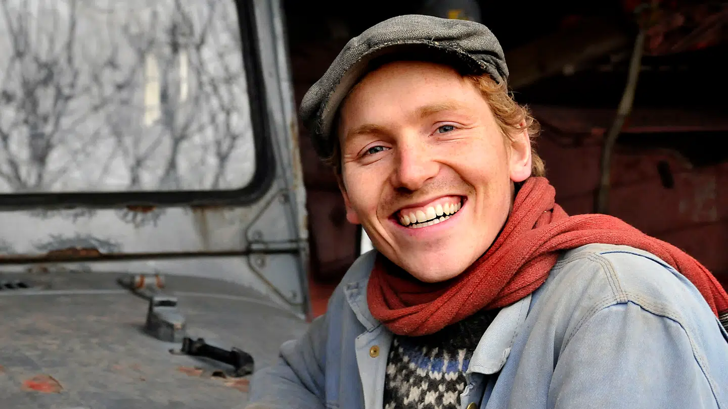 Et gammelt billede af Frank Erichsen, der som bonderøven har lavet utallige tv-programmer.