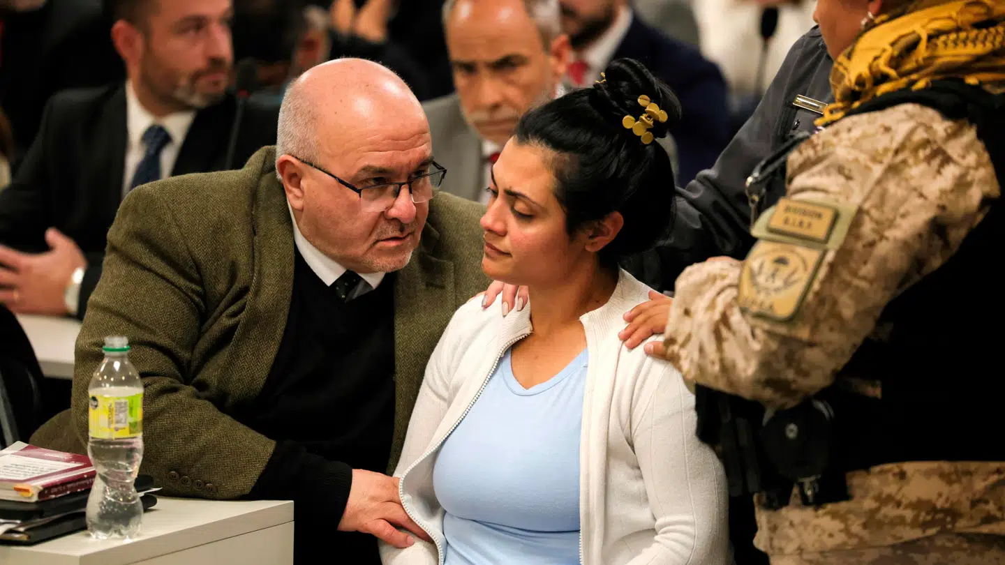 Brenda Cecilia Agüero i forbindelse med retssagen.