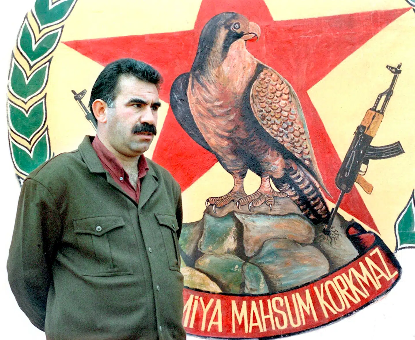 Her ses Abdullah Öcalan, PKKs grundlægger og leder, tilbage i 1992. Arkivfoto.