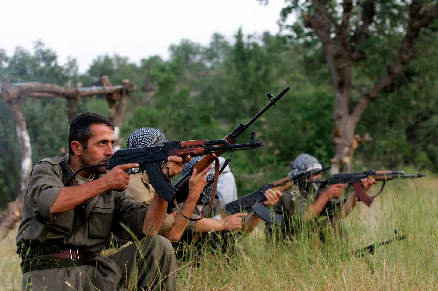Her ses bevæbnede medlemmer af PKK. Arkivfoto fra 2007.