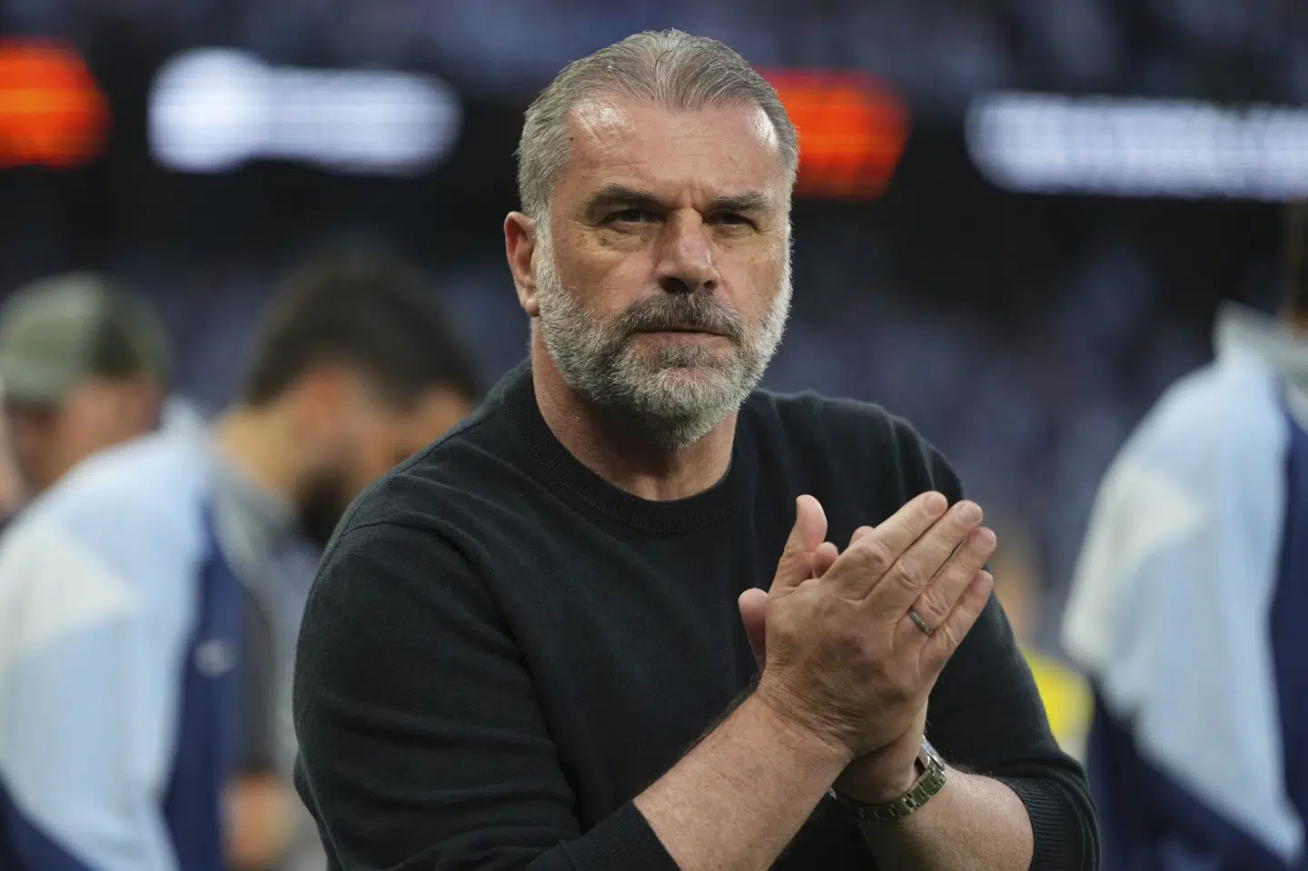Ange Postecoglou sluttede sin tid i Tottenham med at føre holdet til finalesejr i Europa League. (Arkivfoto).