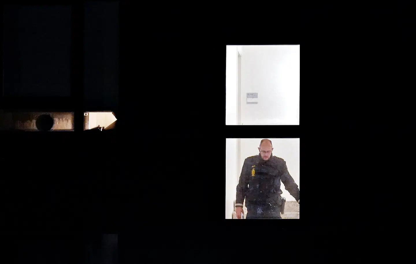 Politiet arbejder i forbindelse med terrorsag på Ravnkildevej 12, 1. sal i Aalborg Øst, 11. december 2019. Ritzau Scanpix.