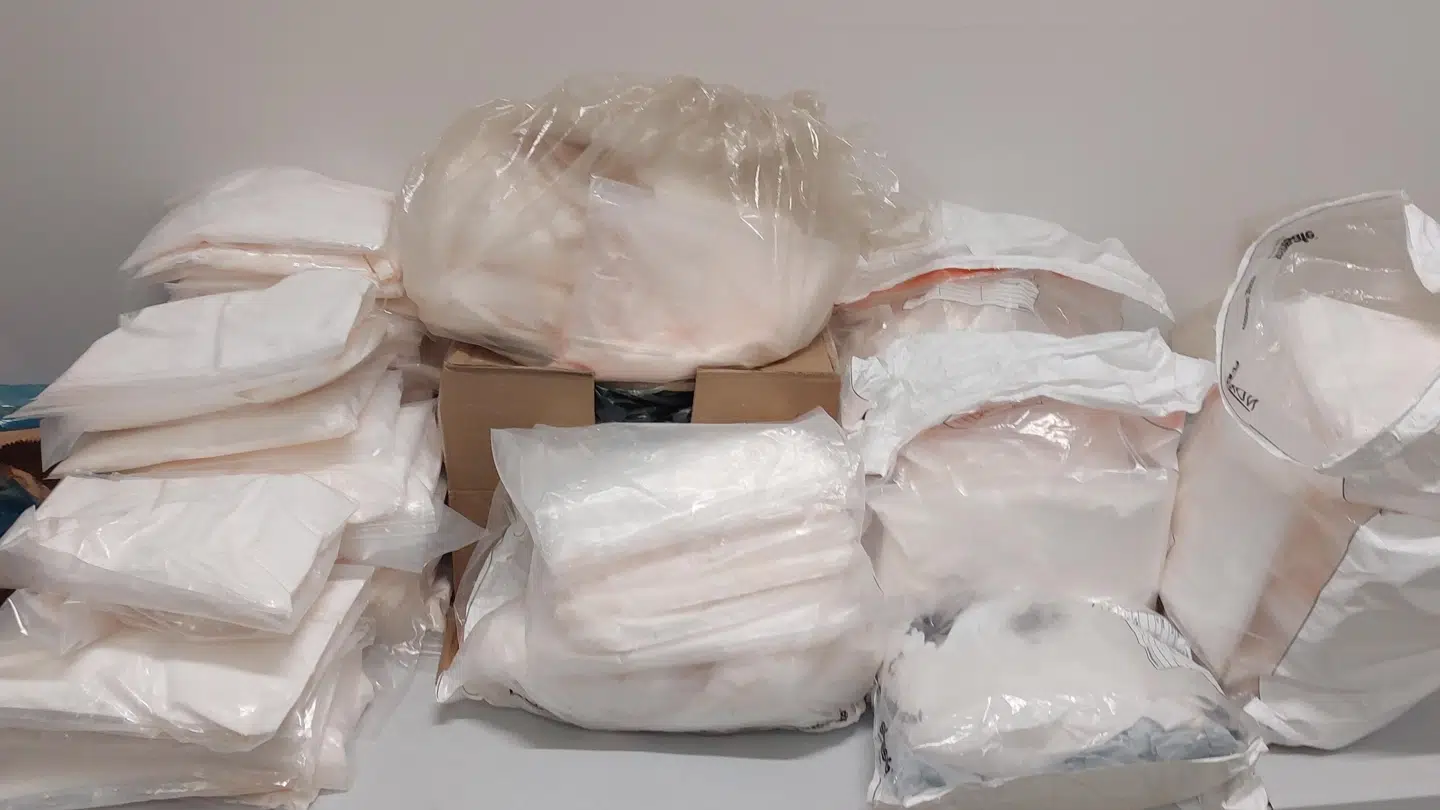 Under efterforskningen af amfetamin-komplekset beslaglagde politiet blandt andet denne store mængde amfetamin.