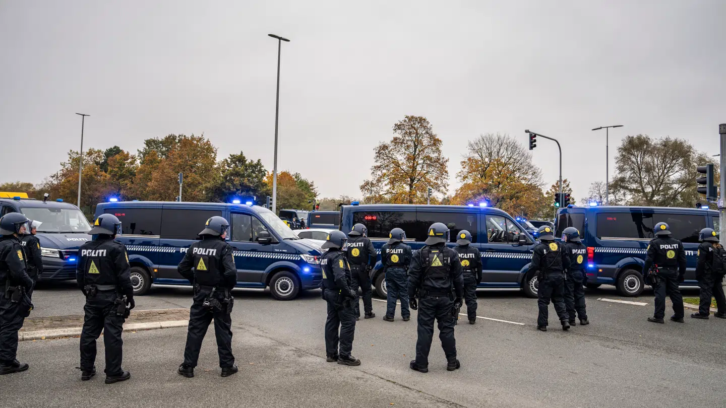 Ved tidligere opgør har politiet været talstærkt til stede.