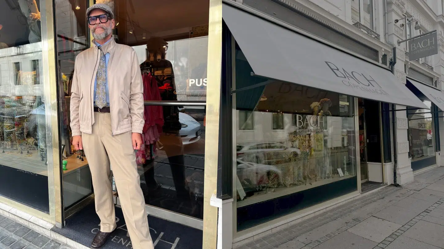 Her ses Karsten Bach ved sin butik i Indre By.