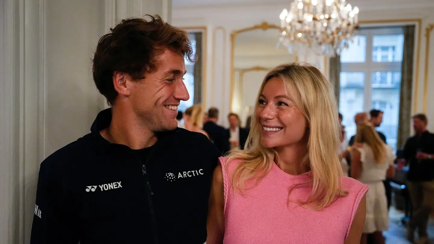 Casper Ruud og hans forlovede Maria Galligani.