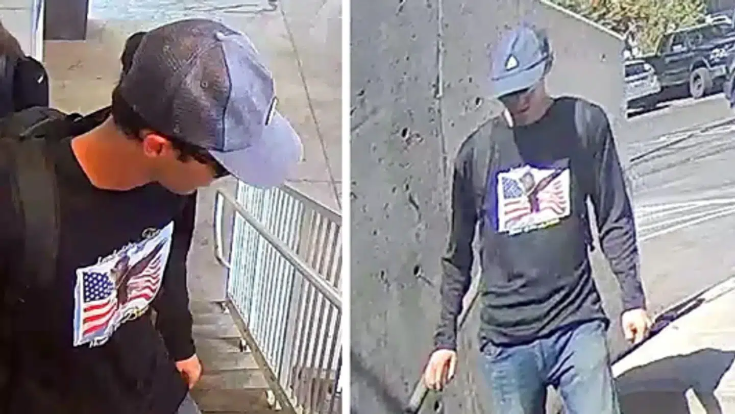 Her er to af de billeder, som den formodede gerningsmand er blevet identificeret ud fra.