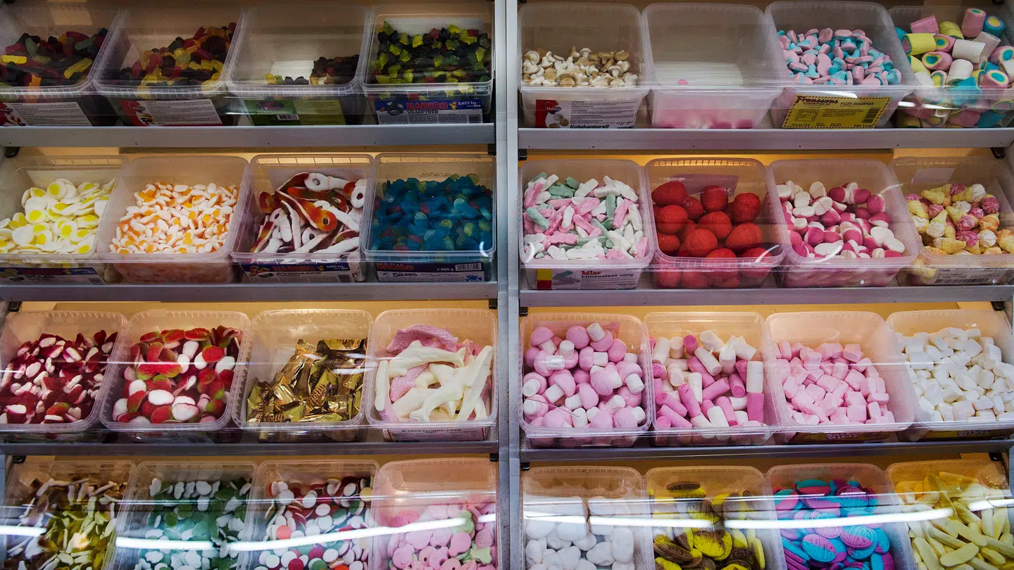 Arkivfoto af bland-selv-slik.