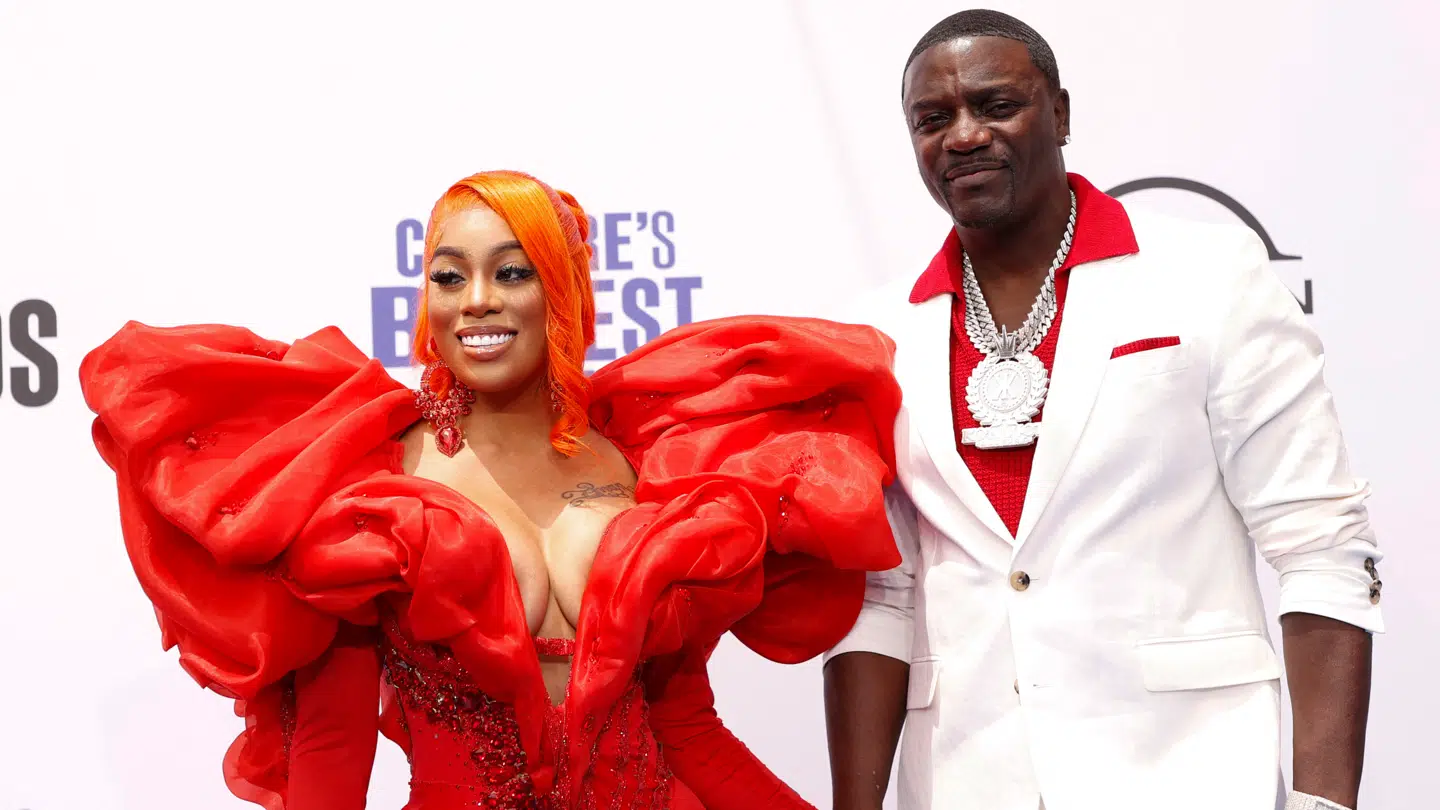 Akon med sin kommende ekskone Tomeka »Amirror« Thiam.