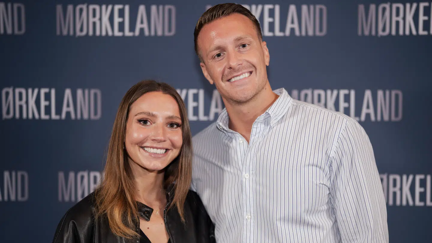 Lissa Paustian og Andreas Holm til en gallapremiere i 2024.