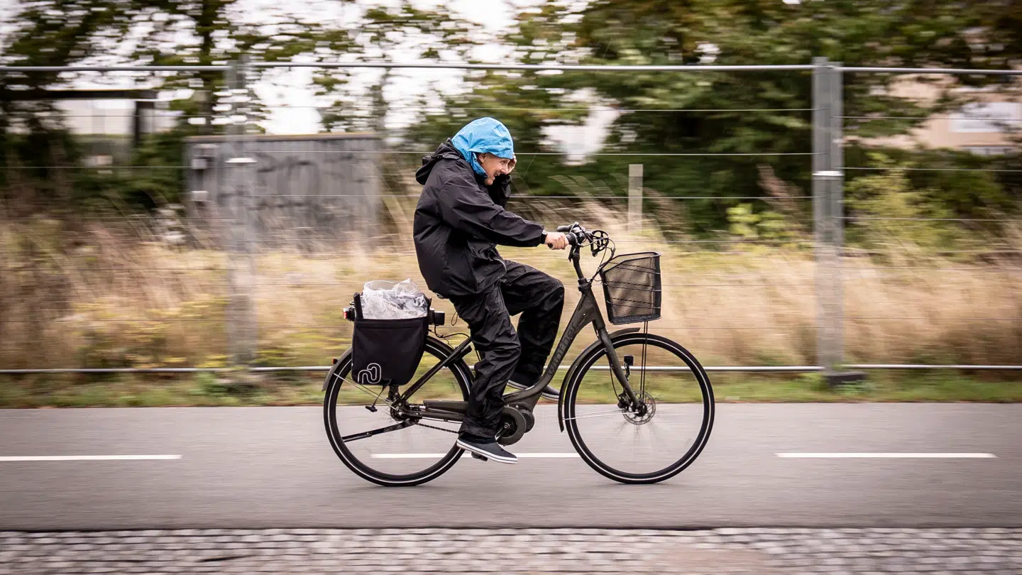 Der kan komme nogen vindstød, når du cykler tirsdag morgen.