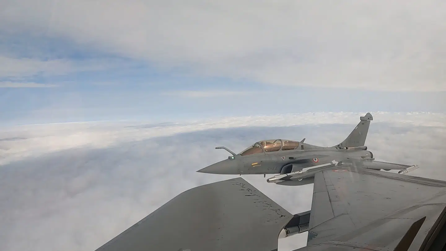 Sådan så det ud tidligere på ugen, da Nato-fly var i luften over Polen som reaktion på de russiske droner.