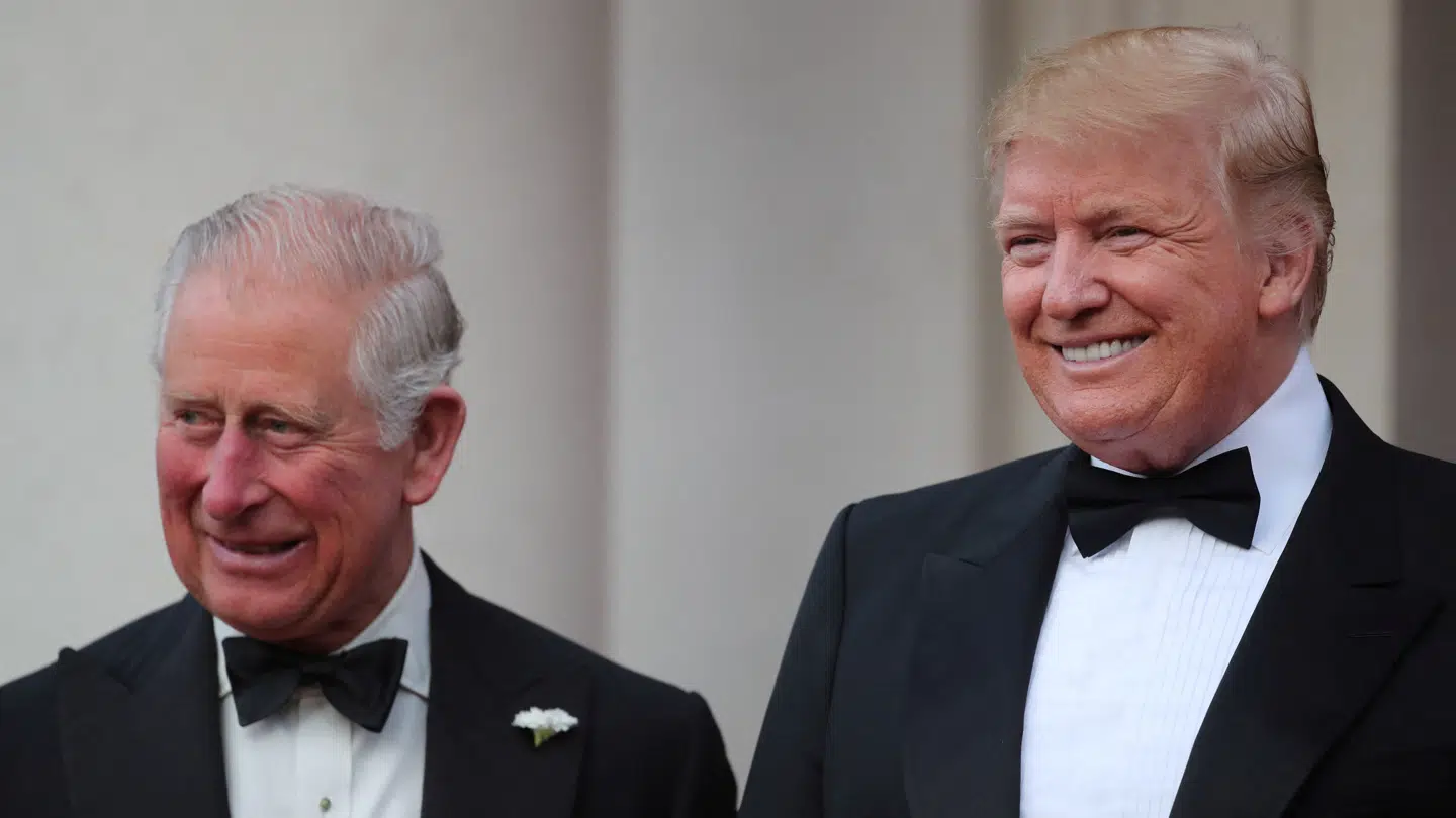 Daværende prins Charles og præsident Trump under statsbesøg i London i 2019. Arkiv