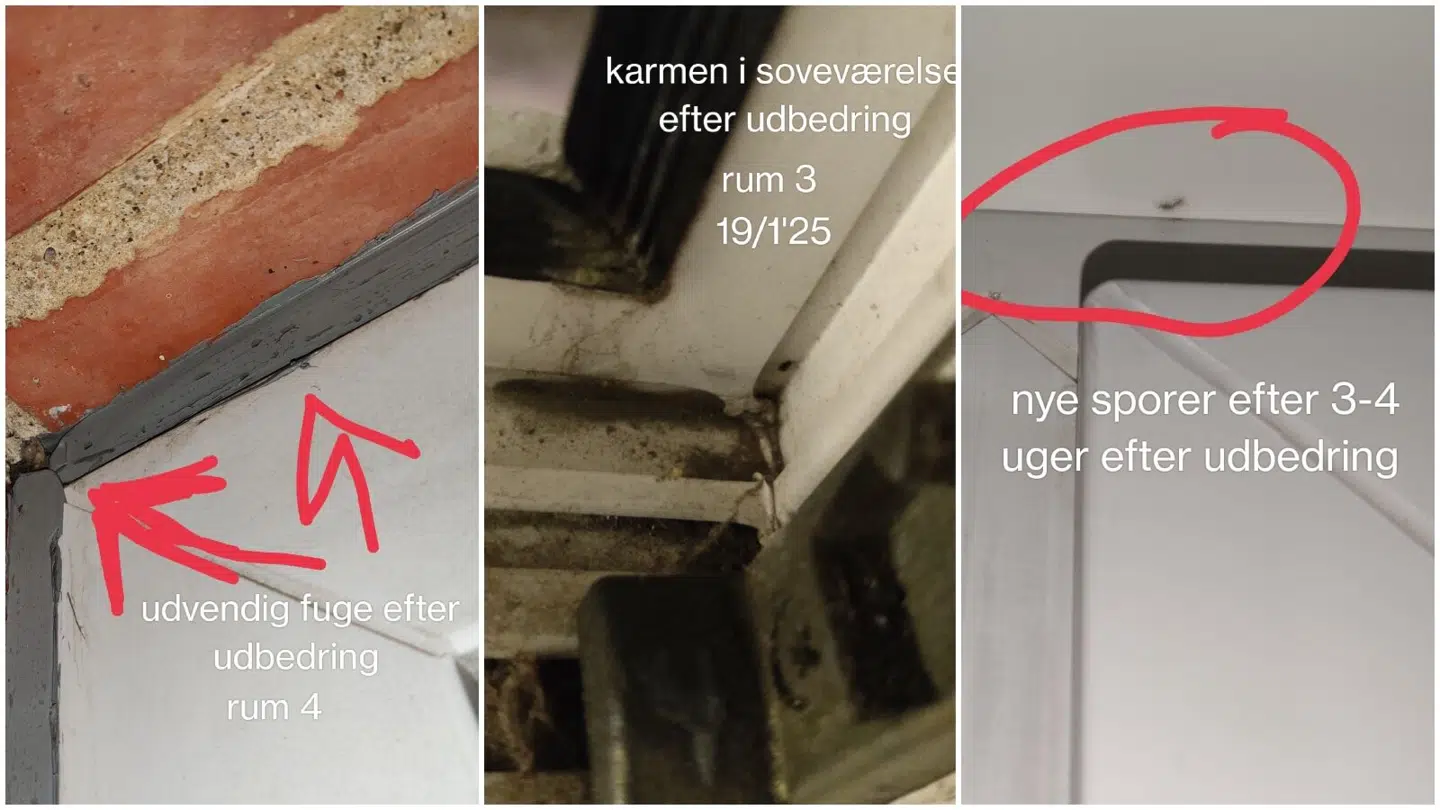 Efter udbedringerne så det sådan ud i Luna Vikkes lejlighed.