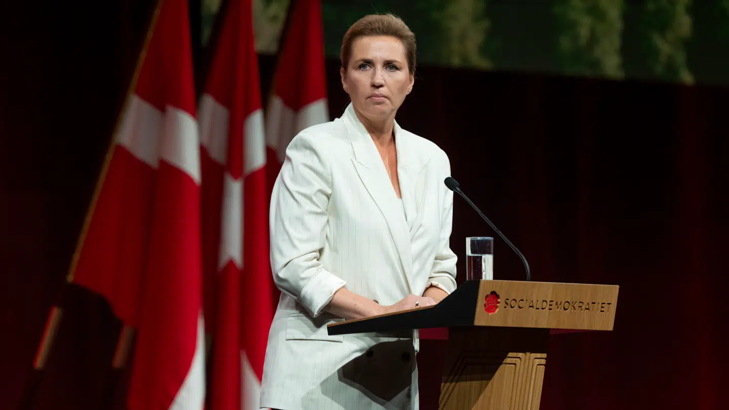 Her ses statsminister Mette Frederiksen under Socialdemokratiets årsmøde i weekenden.