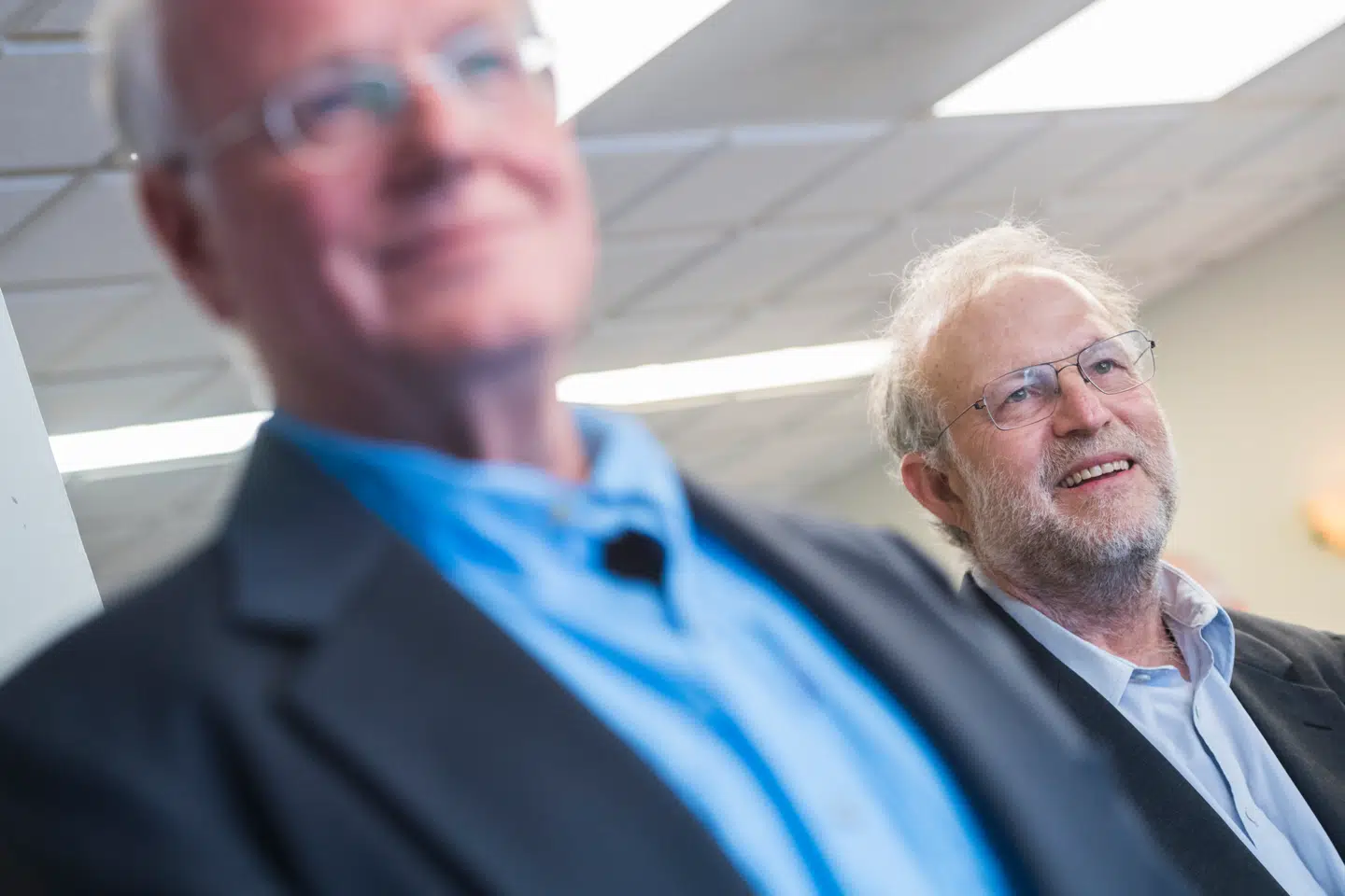 Jerry Greenfield (th) har nu forladt Ben & Jerry's, mens medstifteren Ben Cohen stadig er en del af firmaet.