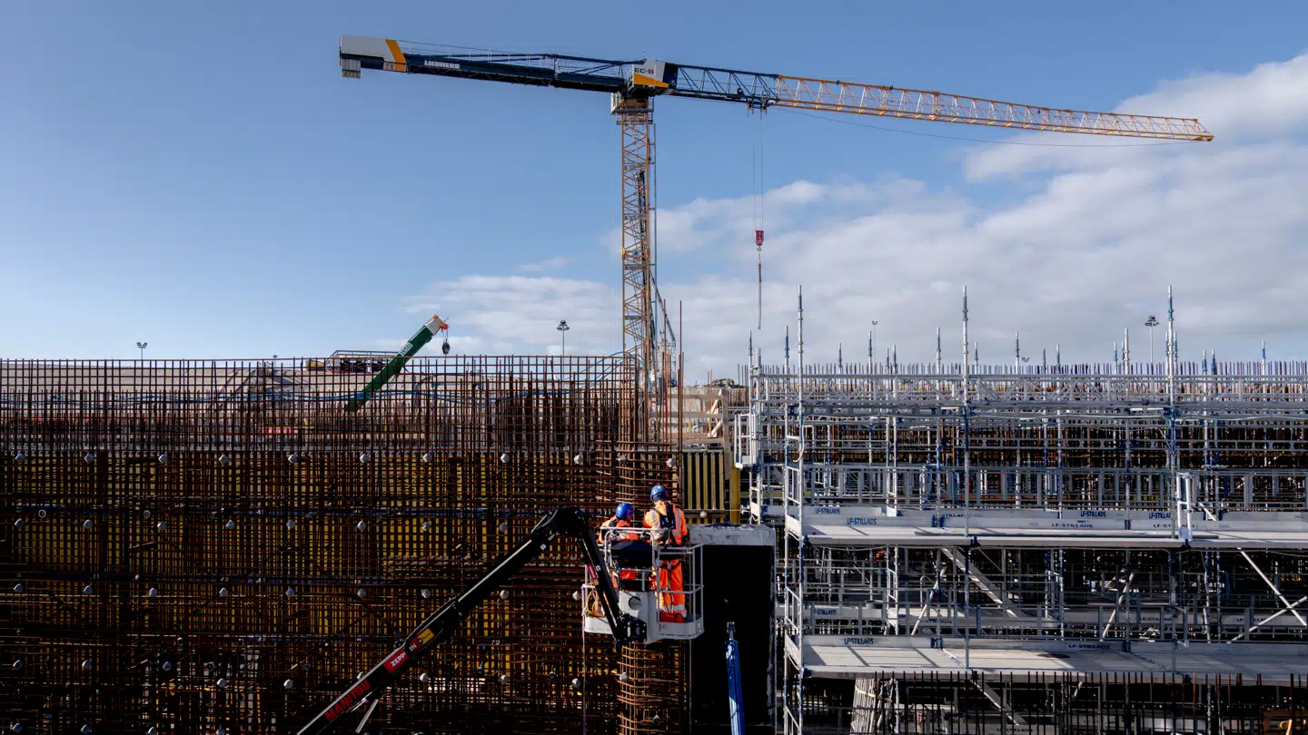 Byggeriet af Femern-forbindelsen fotograferet tilbage i 2023. Der er ingen opdateret tidshorisont for, hvornår byggeriet kan stå færdigt.