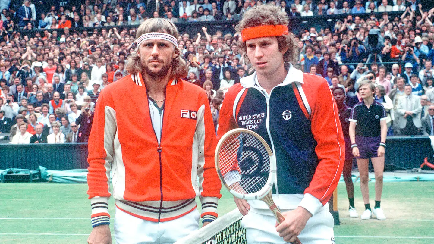 Björn Borg (tv.) vandt i sin karriere 11 Grand Slam-turneringer, men stoppede som 26-årig på trods af, at han fortsat var en af verdens bedste.