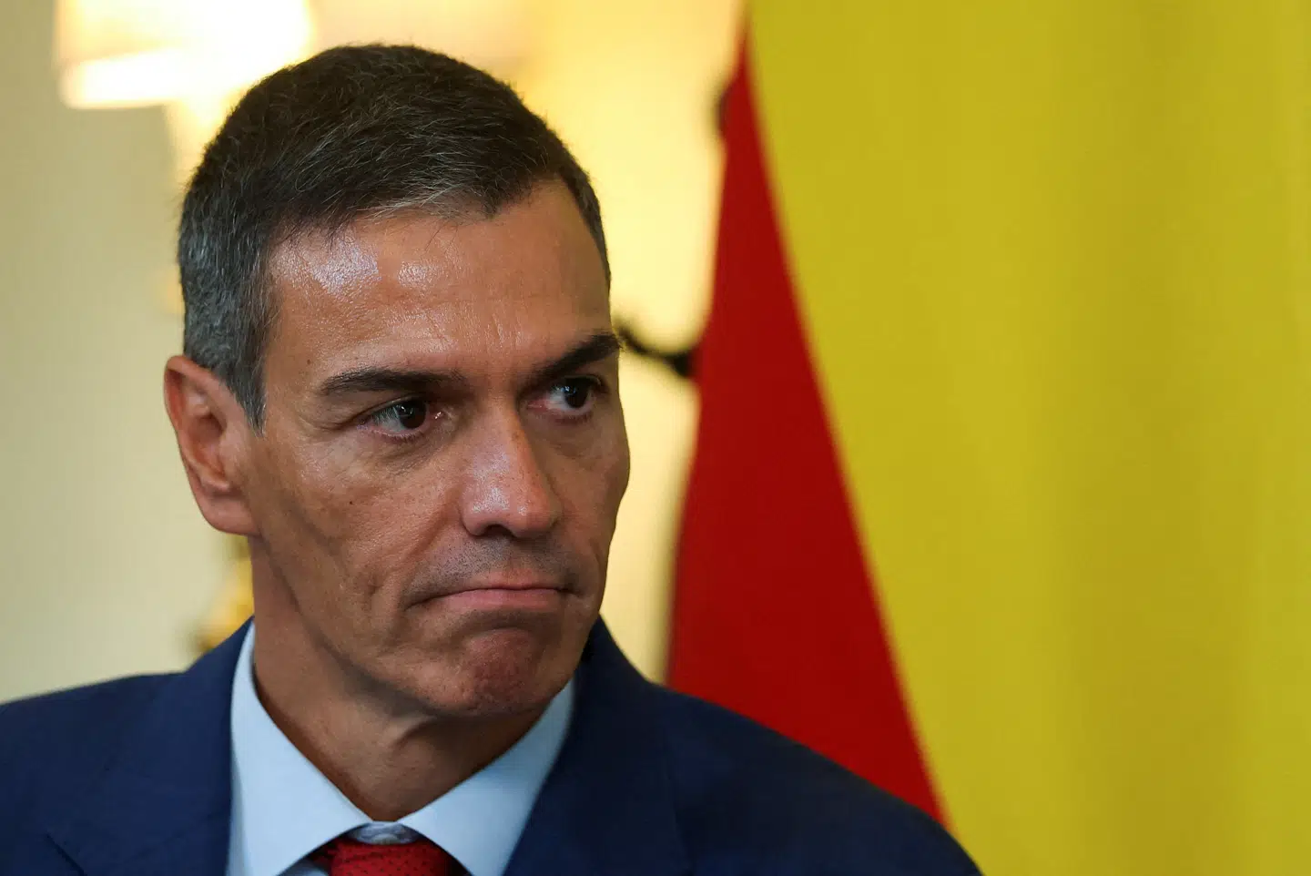 »Imens barbariet fortsætter, skal Israel ikke bruge internationale begivenheder til at hvidvaske dets tilstedeværelse,« udtalte Pedro Sánchez tidligere på ugen ifølge Politico. Foto: Toby Melville, Scanpix