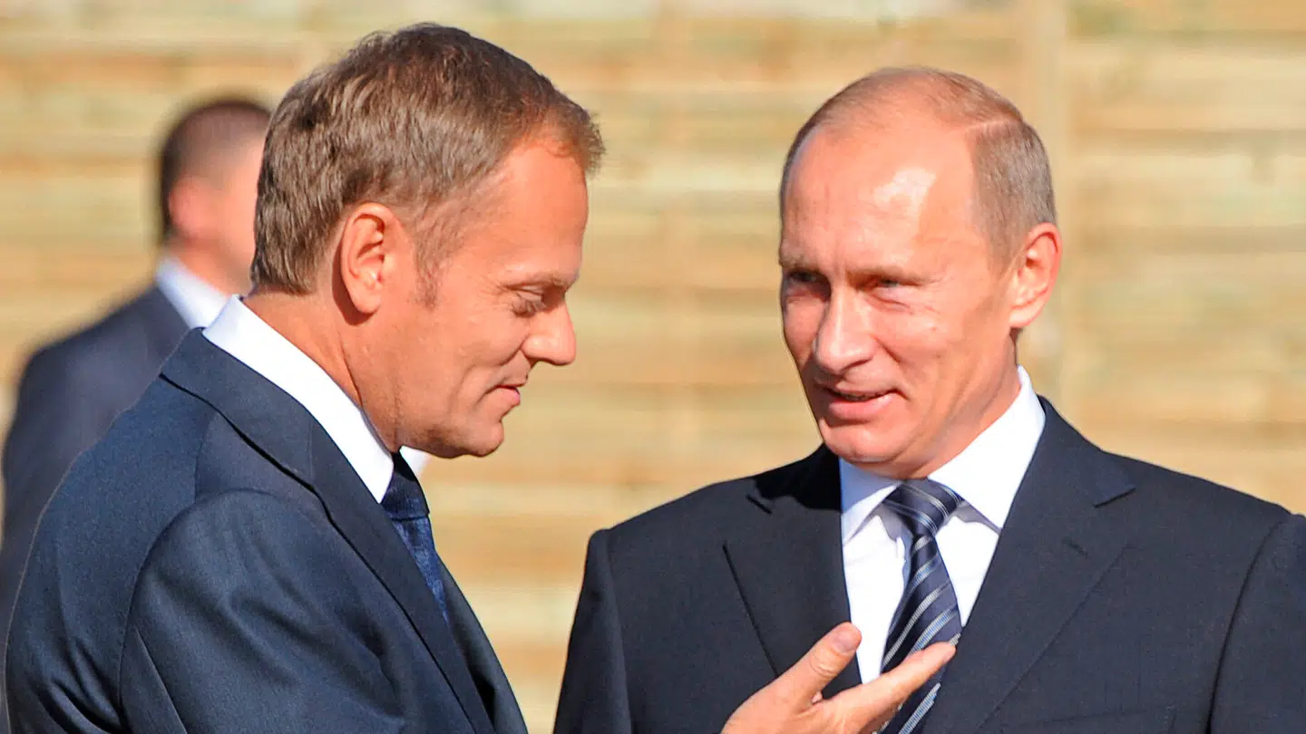 Tusk med den russiske præsident Vladimir Putin tilbage i 2009 i Tusks by Sopot.