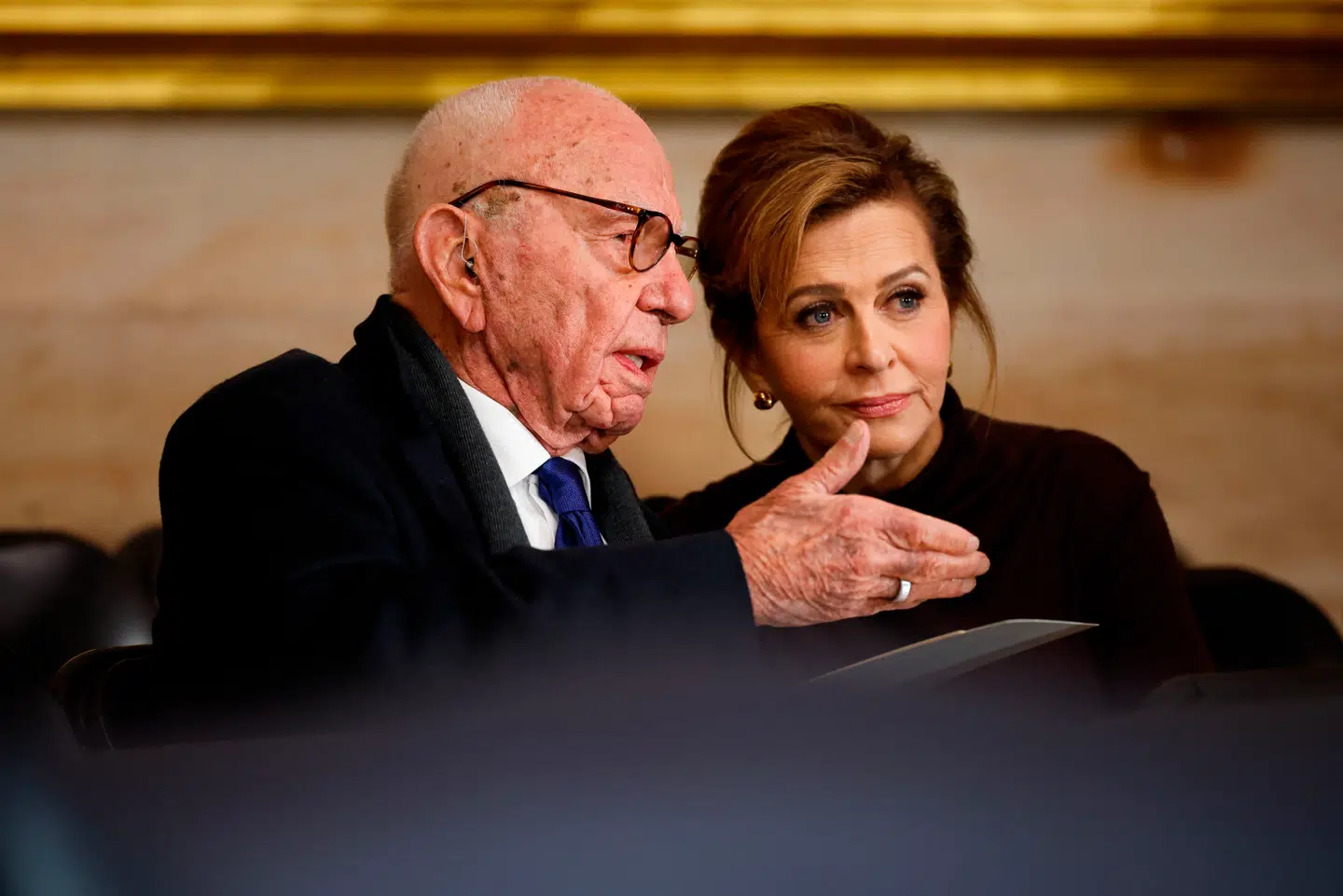 Rupert Murdoch og Elena Zhukova deltog også i indsættelsen i januar. (Arkivfoto)