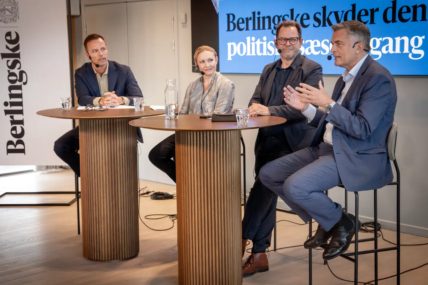 Den politiske sæson blev skudt i gang ved et arrangement i toppen af Pilestræde med Amalie Lyhne, Bent Winther, Jacob Rosenkrands og Jan E. Jørgensen (V).