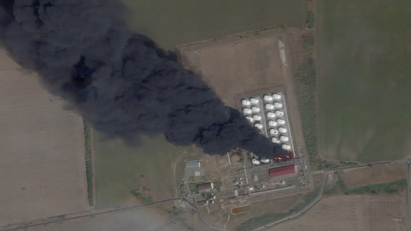 Et angreb på et russisk oliedepot i Rostov-regionen i august 2024 kunne ses fra rummet.