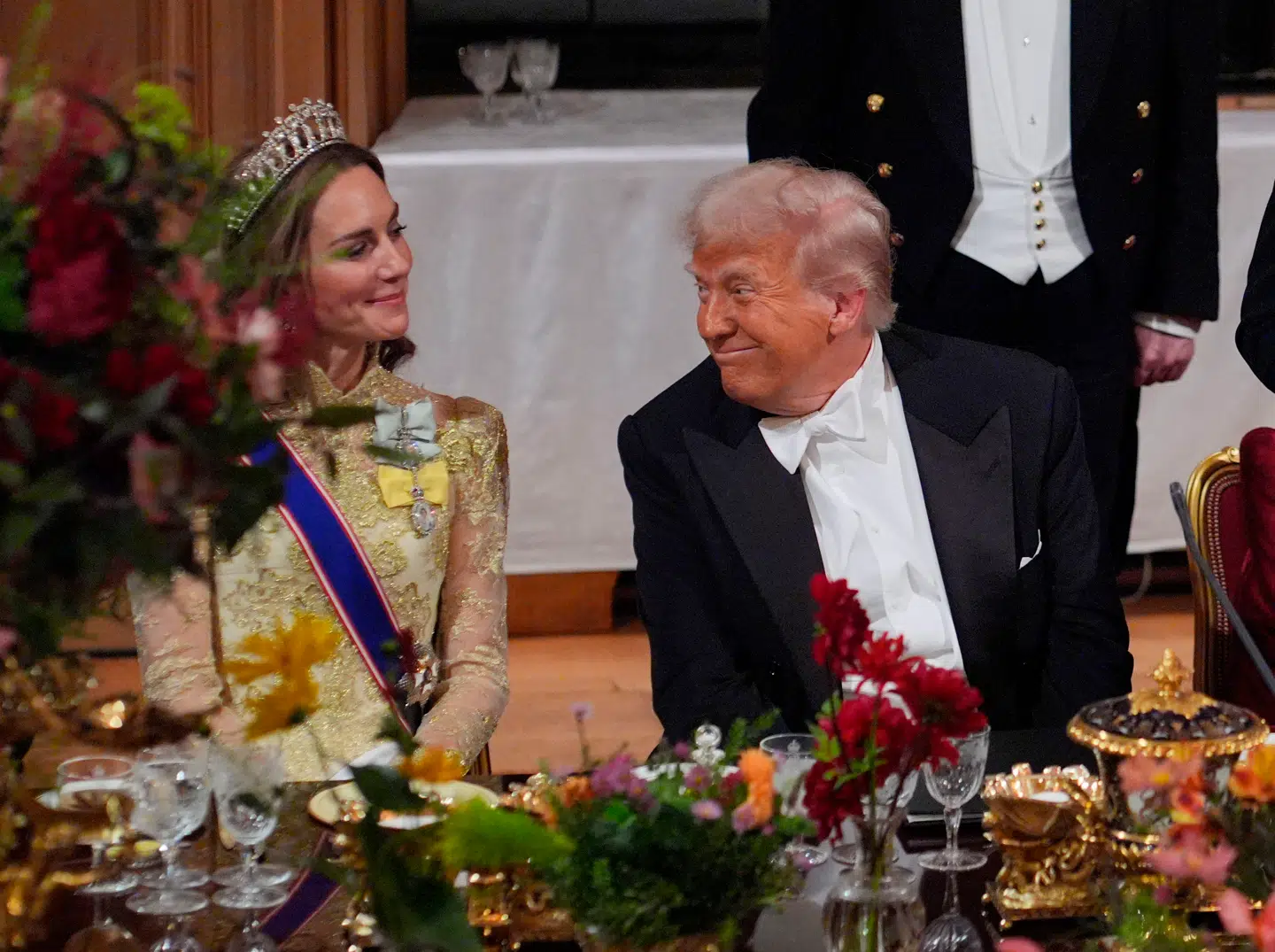 Der var tydeligvis god stemning mellem trump og prinsesse Kate.