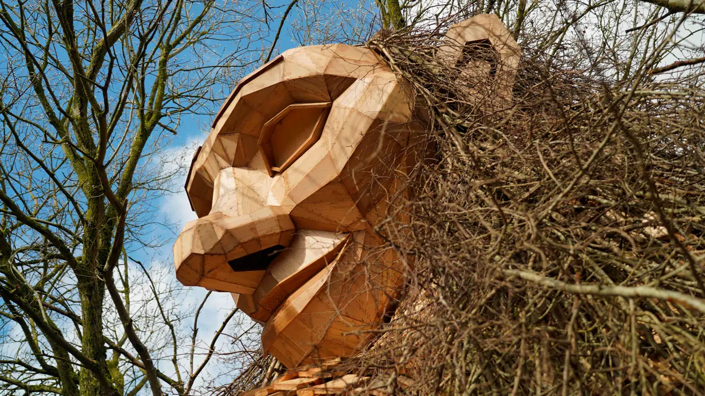 Arkivfoto: Thomas Dambo er skaberen 'Troldefamilien' – en samling af troldeskulpturer forskellige steder i Danmark. På billedet ses skulpturen med navnet Måne Mor.