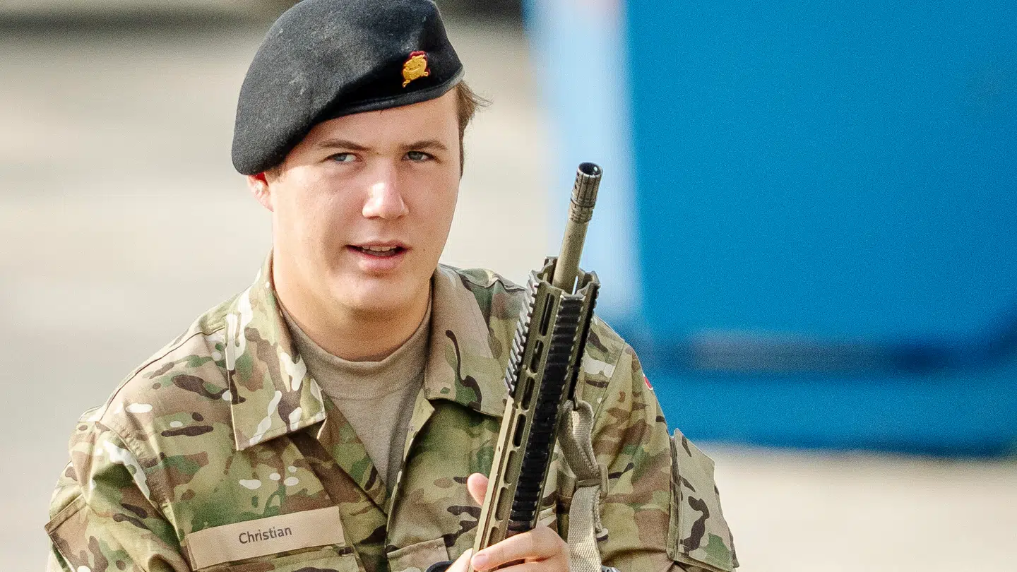 Kronprins Christian på Antvorskov Kaserne i Slagelse.