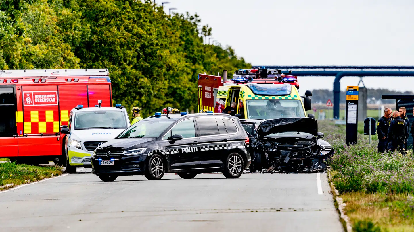 Bilulykke i krydset Helseholmen-Kystholmen i Hvidovre mandag den 22. september 2025.