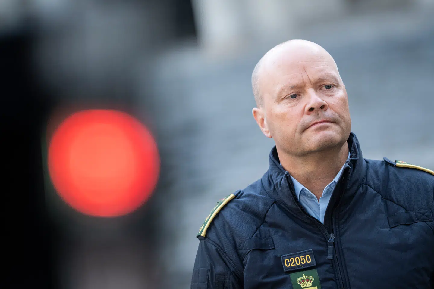 Ledende politiinspektør Jens Jespersen fra Københavns Politi fotograferet under pressebriefingen om droneobervationerne nær Københavns Lufthavn.