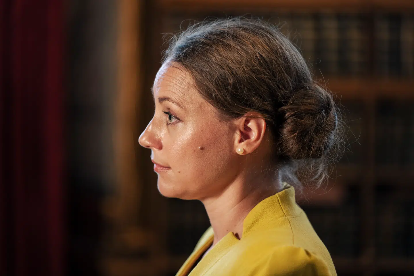 Sundheds- og omsorgsborgmester Sisse Marie Welling (SF). Partierne bag den nye budgetaftale holder pressemøde på Københavns Rådhus mandag den 9. september 2024. (Foto: Thomas Traasdahl/Scanpix 2024)