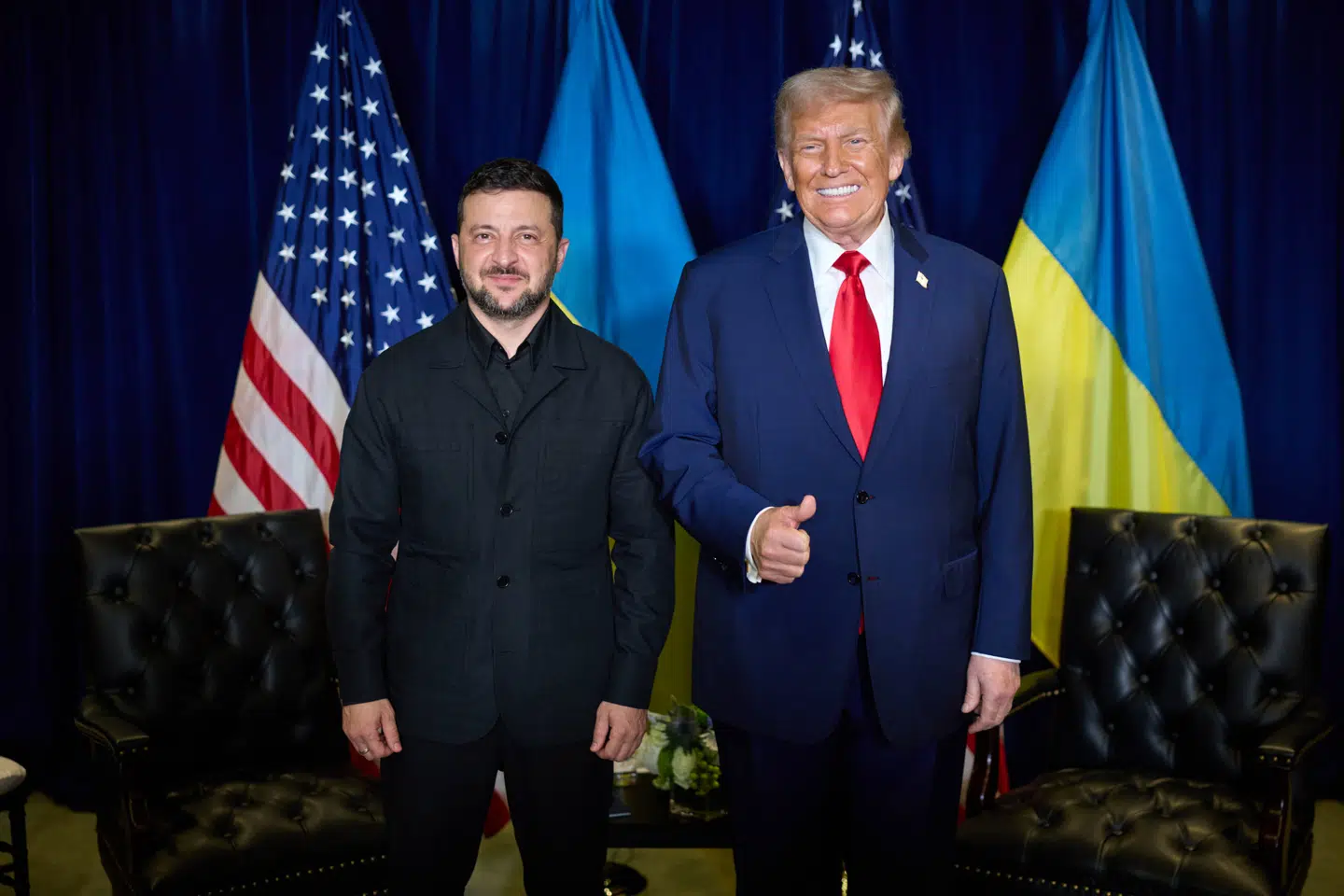 Zelenskyj og Trump fik mulighed for at mødes i FN tirsdag. Kort efter skrev den amerikanske præsident på Truth Social, at han tror, at Ukraine kan vinde hele landet tilbage.
