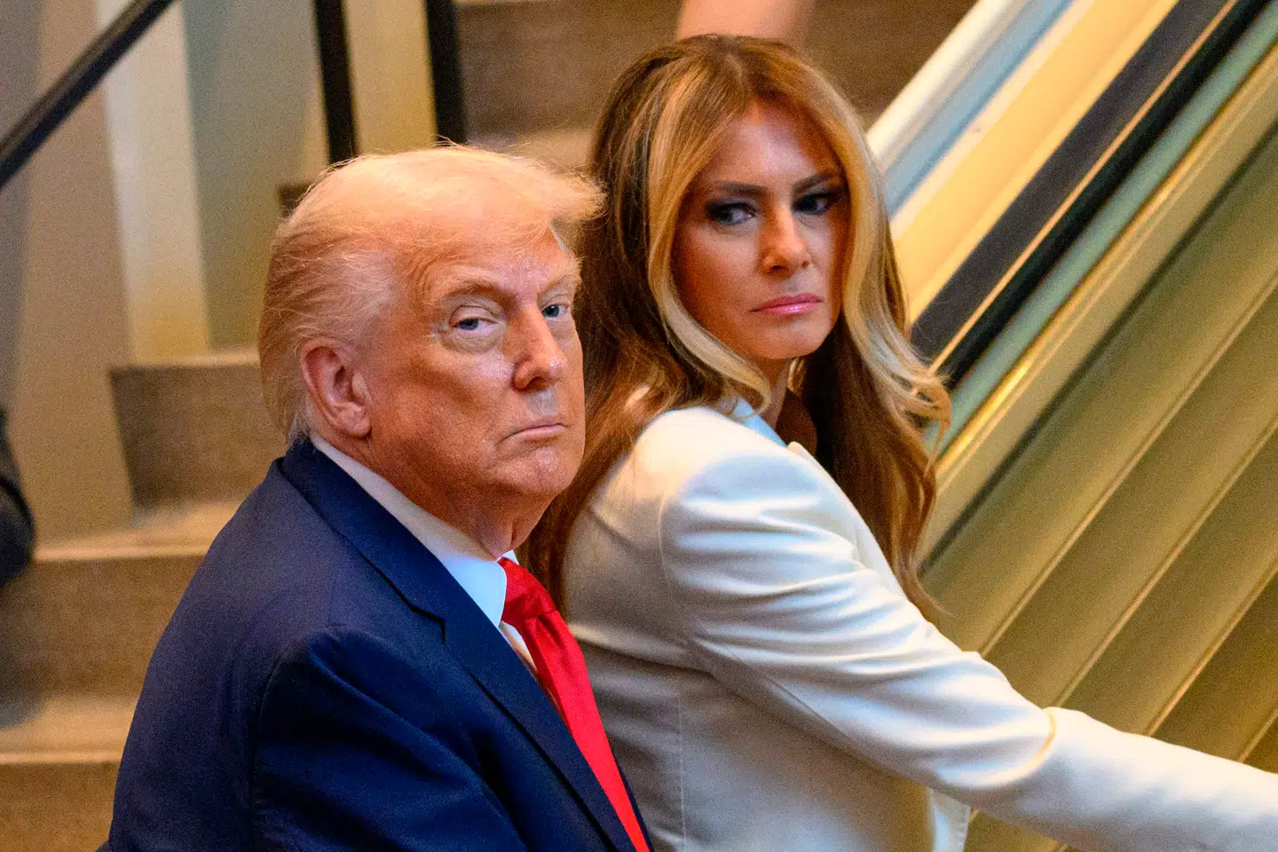 Præsident Donald Trump og First Lady Melania ankommer til FNs generalforsamling. Talen var en rygende pistol, når det gælder truslerne mod Danmarks velstand.