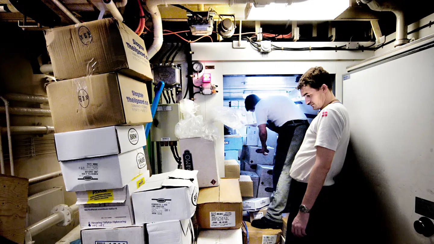 (Arkiv) Det var et fryserum som dette, at den kvindelige ansatte blev fanget i.