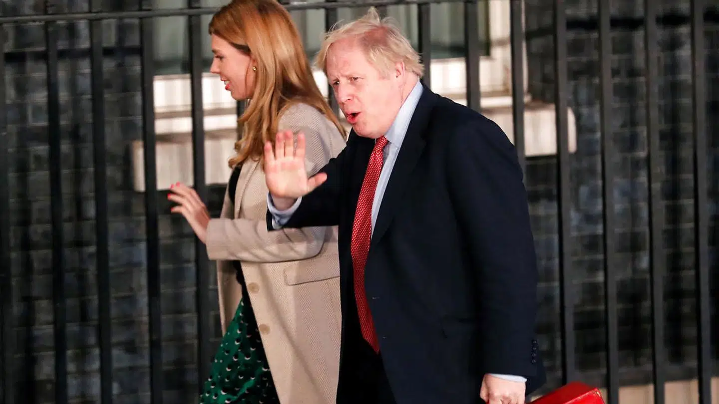 Boris Johnson med kæresten Carrie Symonds.