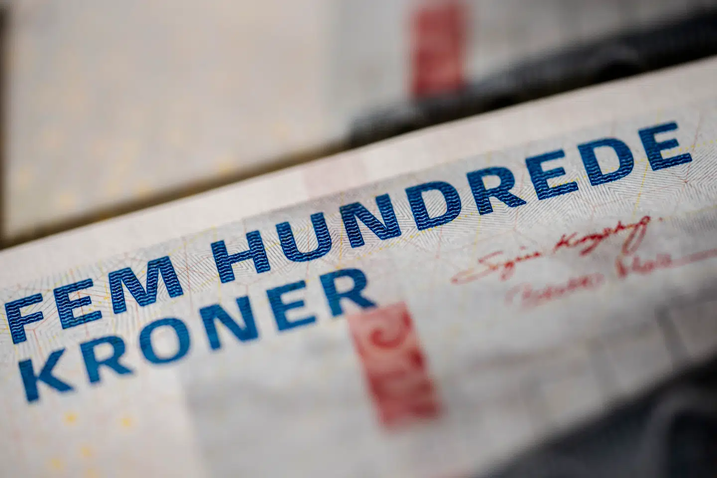 500-kronsedler i Nationalbanken mandag den 11. august 2025.