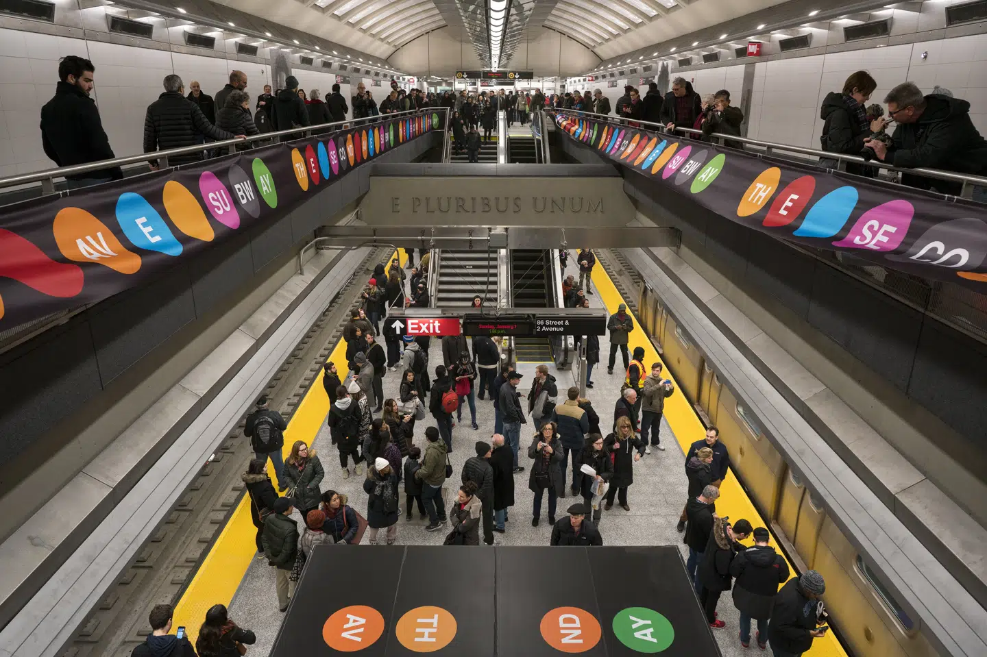 Første etape af Second Avenue Subway i New York blev indviet i 2017, hvor dette billede stammer fra. Nu skal banen forlænges, blandt andet ved at genbruge samle undergrundstunneler. (Arkivfoto).