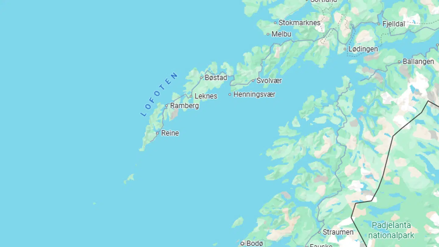 Ulykken skete ved Lofoten i Norge.