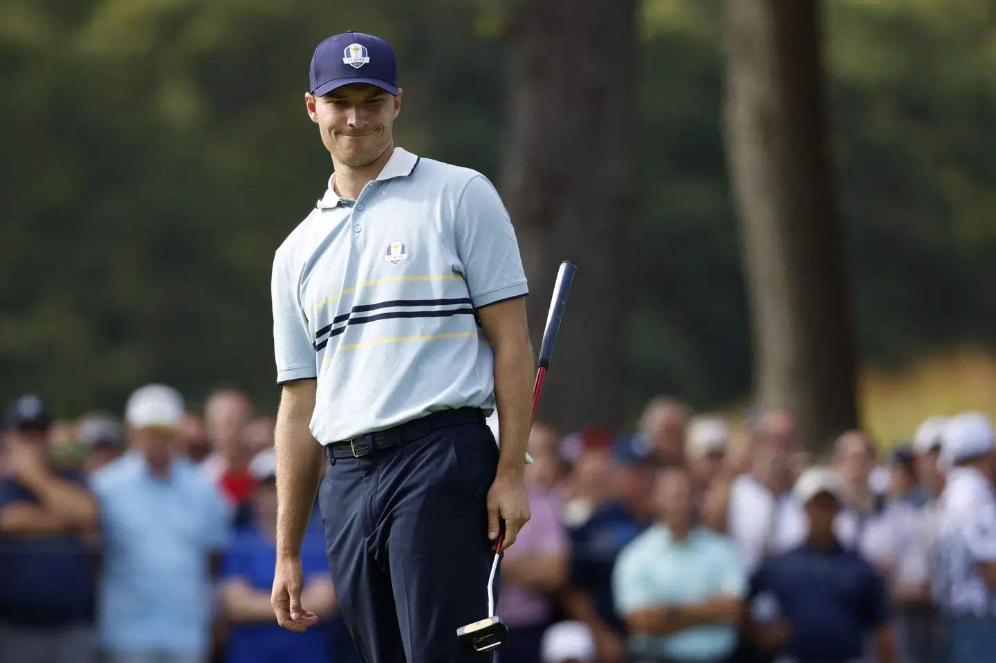 Rasmus Højgaard fik ikke den ønskede start i debuten ved Ryder Cup.