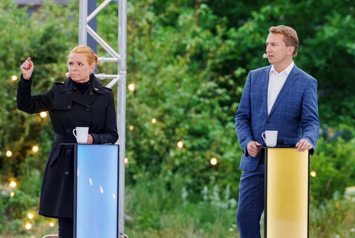 Formændene for Danmarksdemokraterne og Dansk Folkeparti, Inger Støjberg og Morten Messerschmidt.