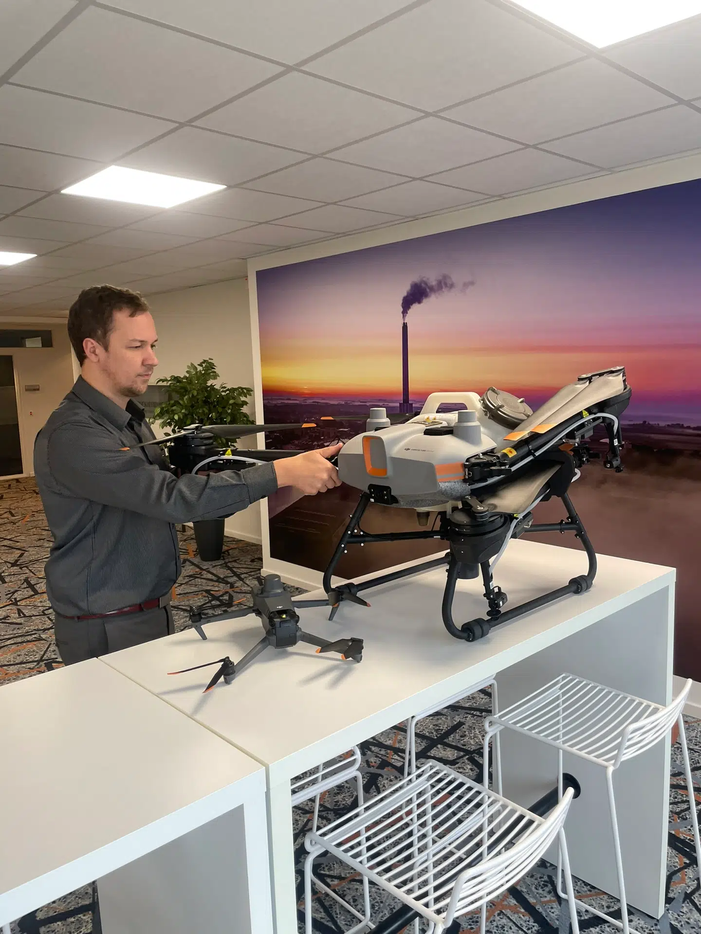 Her ses en af B3Ds droner.